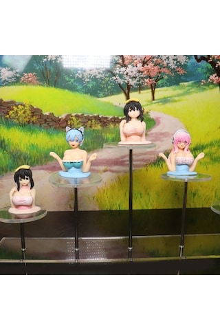 Pazly Ve Şık Pvc Kadın İçin Geeroyoo Figürü Ev Dekorasyonu Araba Aksesuar 6.5cm - Ak