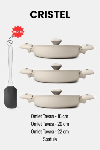 Gigilli Cristel 7 Parça Sahan Seti Mat Krem Krem