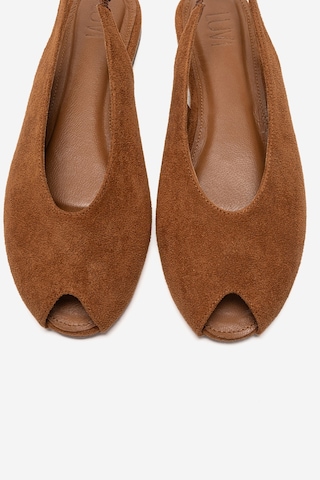 Luvishoes Serına Taba Süet Kadın Sandalet
