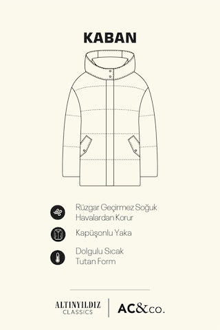 AC&Co / Altınyıldız Classics Erkek Indıgo Standart Fit Normal Kesim Dik Yaka Kapüşonlu Kapak Cepil Kaban İndigo