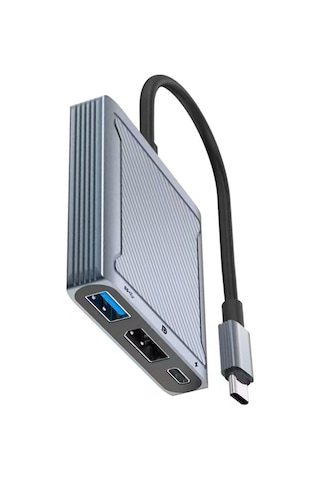 Typec Display Port Hub Adapter Typec To Displayport Pd100w Şarj Adaptörü 3in1 Çevirici