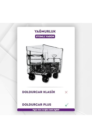 Doldurcar Yağmurluk Su Geçirmez Vagon Araba Kılıfı / Bebek Ve Plaj Arabaları İçin Rüzgar & Yağmur Korumas