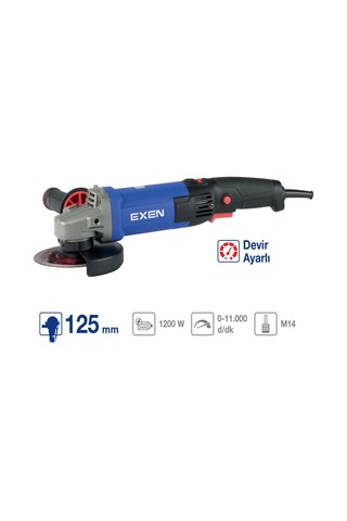 Exen Epa 1225 D D.ayarlı Elektrikli Avuç Taşlama 125mm 1200w