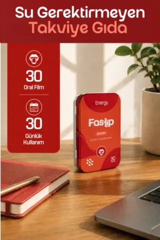 Fastlip Fastip Energy Strip Form 30 Film Tablet - Fast Enerji L-teanin, Ginseng, Kafein Ve Vitamin Aromasız
