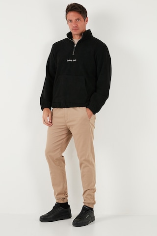 Buratti Regular Fit Yarım Fermuarlı Dik Yaka Yumuşak Dokulu Erkek Sweat 59060661 Siyah
