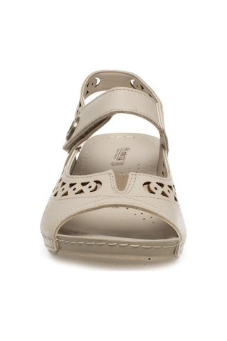 Muya 31130 Z Terra Casual Günlük Krem Kadın Sandalet Krem