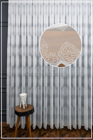 Evdepo Home Damask Kullanıma Hazır Tül Perde (546640830)