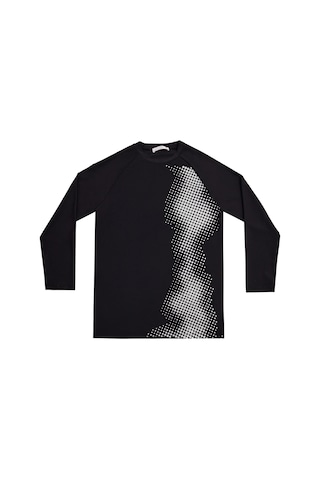 Uv Korumalı Genç Uzun Kollu Tek Üst Mayo Erkek Çocuk Tshirt 5317 Siyah Siyah