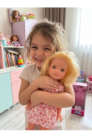 Alya Türkçe Konuşan Etkileşimli Eğitici Oyuncak Bebek 40 Cm Kafası Ve Kolları Et Bebek 09890228
