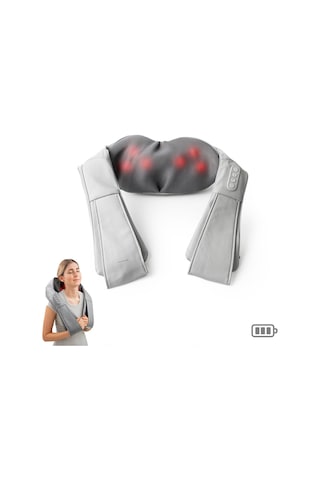 Innovagoods Boyun Ve Omuz Masaj Aleti, Shiatsu, Isı Fonksiyonlu Elektrikli Boyun Masaj Aleti, 2 Yoğunluk Seviyesi, 2 Dönen Ergonomik Başlık, Boyun, Sırt İçin İdeal