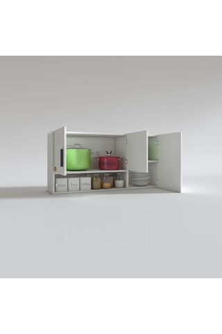 Kenzlife Hazır Mutfak Mirena32 Byz 060 120 32 Mutfak Banyo Dolabı Kapaklı Raflı