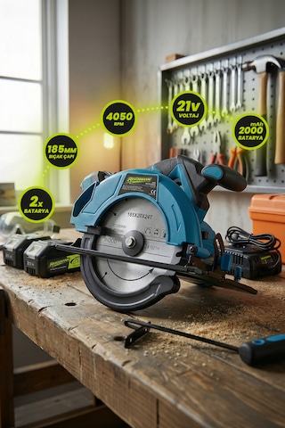 Reschmann R-5931 21V 185MM Profesyonel Şarjlı Dairesel Testere