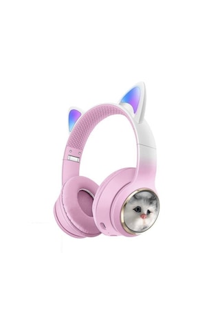 Torima HD11 Sevimli Kedi Karükatür Bluetooth 5.3 Kulak Üstü Kulaklık