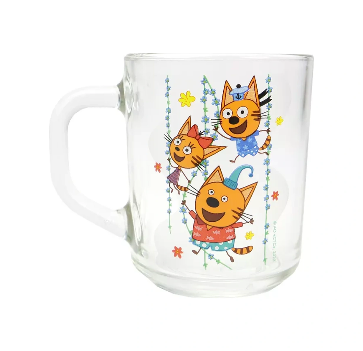 Nd Plej Fincan "üç Kedi" Karamel Korjık Çiçekler 230 Ml, Cam 182653057 Gri