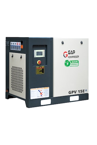 Gap Kompresör İnvertörlü Vidalı Hava Kompresörü 15 HP Tek Makine GPV15e