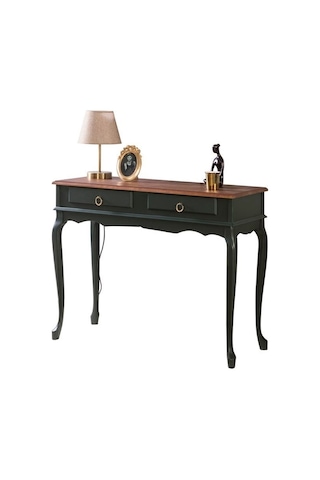 Wooding 100 Cm Çekmeceli Masif Siyah Ceviz Antre Dresuar Siyah