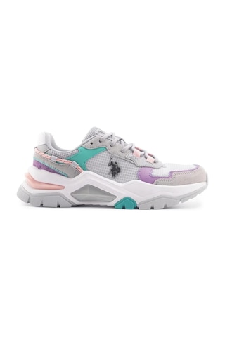 U.s. Polo Assn. Vincent Wmn 4fx Kadın A.gri-lila-yeşil Sneaker Ayakkabı-gri Gri