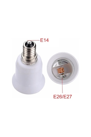 Vkemall Priz 10 Adet E14'ten E26 E27 Adaptörü Ampul Tabanı Adaptörü Dönüştürücü Işık Soketi E