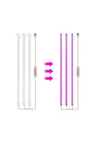 Led Bitki Büyümek Işık Şeritleri 6.2 W 63 + 63 Led 22.7 Lm Kırmızı Mavi Işık