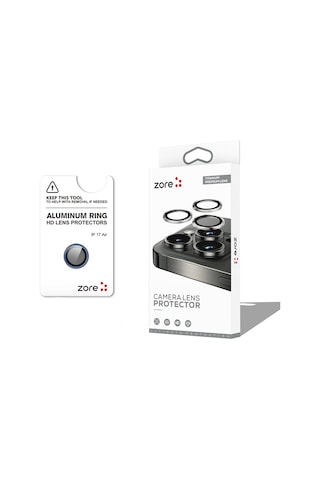 Apple Uyumlu iPhone 17 Air Kamera Lens Koruyucu Cl-12 Premium Safir Parmak İzi Bırakmayan Anti-reflective