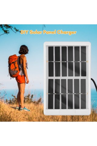 Mufunye 6v 1.2w Polikristal Güneş Paneli - 3m Kablolu Micro Usb Güneş Şarj Cihazı, Plastik Çerçeve İle Lamine Tasarım