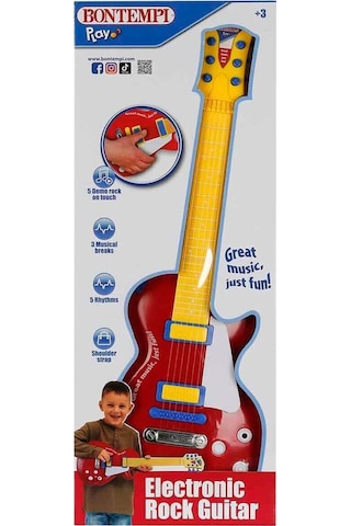 2045831 Sun-bnt-gitar Elektronik Tuşlu Telli Askılı Krmz