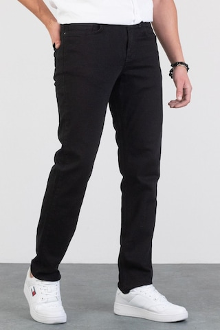 HLT Jeans Erkek Siyah Regular Boru Paça Esnek Likralı Denim Jeans Kot Pantolon Hlthe001973 - Siyah Siyah