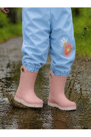 Deno Kids Denokids Kız Çocuk Pembe Renk Su Geçirmez Yağmur Botu 24-33 N Çok Renkli