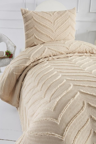 Çeyiz Diyarı Sementina 2 Parça Tek Kişilik Pike Takımı Bej Bej