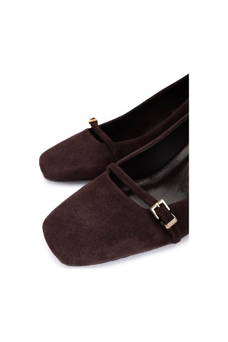 Tamer Tanca Kadın Hakiki Deri Kahverengi Süet Klasik Ayakkabı 1135 1301 Bn Ayk Sk25-26 Kahve Suet Kahverengi