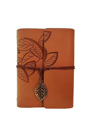 Deri Yaprak Desenli Defter 67557292