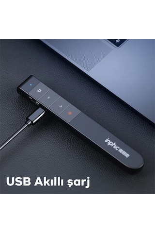 İnphic Pl1 Projeksiyon Multimedya Sunum Şarjlı Kırmızı Lazerli Uzaktan Kumanda