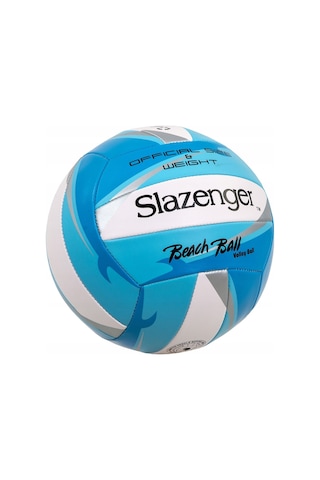 Slazenger 4 Numara Plaj Voleybol Topu + Pompa Hediyeli Resmi Boyut Ve Ağırlık Mavi