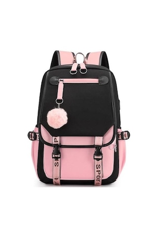 Eğlence Sırt Çantası Seyahat Çantası Öğrenci Okul Çantası Tqk4s4 Pembe