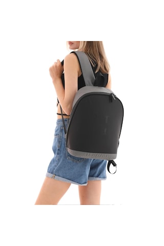 Hotowa Huppi Sırt Çantası Laptop Bölmeli Gri Gri - Siyah