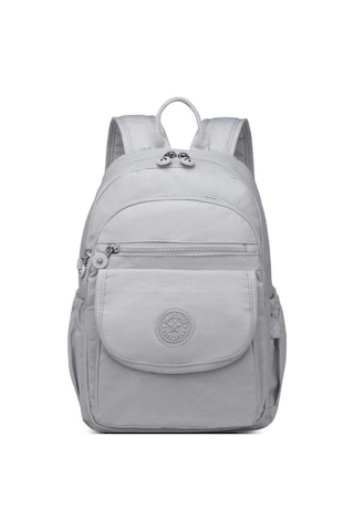 Orta Boy Kadın Sırt Çantası Krinkıl Kumaş -2022-1187 Açık Gri