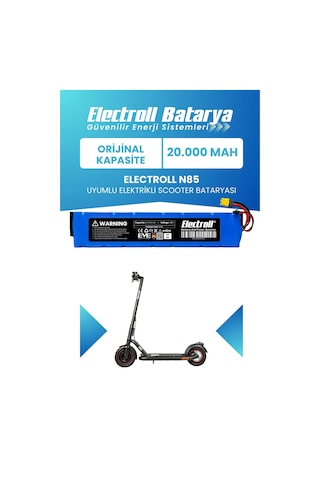 Electroll N85 Uyumlu Batarya Orijinal Kapasite 48v 20.000mah Elektrikli Scooter Bataryası Çok Renkli