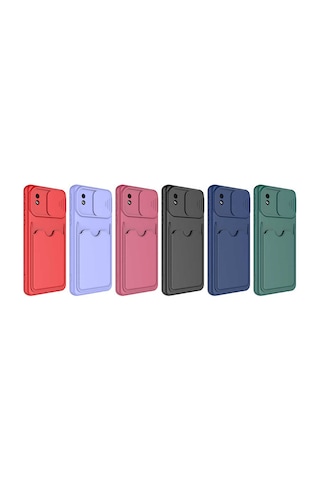 Zore Galaxy Uyumlu A01 Core Kılıf Msra Kartix Kapak - Kırmızı Kırmızı