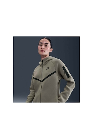 Nike Sportswear Tech Fleece Windrunner Full-zip Kadın Yeşil Günlük Stil Sweatshirt Hv6747-320 Haki