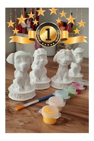 Paw Patrol Skye, Marshall, Rubble Ve Chase Pati Devriye Beton Biblo Çocuk Boyama Etkinliği
