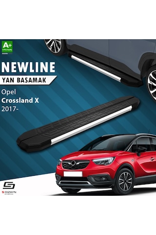 S-dizayn Opel Crossland X Newline Krom Yan Basamak 173 Cm 2017 Üzeri A+ Kalite