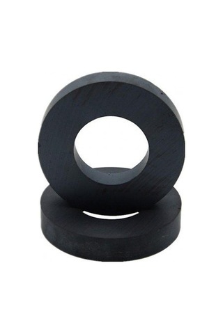 2 Adet Ferrit Mıknatıs, 80mm X D40mm X 15mm Güçlü Ferrit Kömür Seramik Halka Mıknatıs