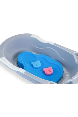 Babyjem Bebek Küvet İçi Sünger + Yıkama Süngeri Mavi
