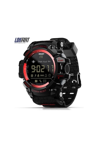 Geeksen Lokmat Mk16 Akıllı Saat: 12 Ay Pil Ömrü, Ip67/5atm Su Geçirmez, El Gece Işığı, Bluetooth, Uzaktan Fotoğraf Çekme, Spor Takibi, Adım Sayar, Alarm, Tarih/saat, Android/ios Uyumlu, Kırmızı Çok Renkli