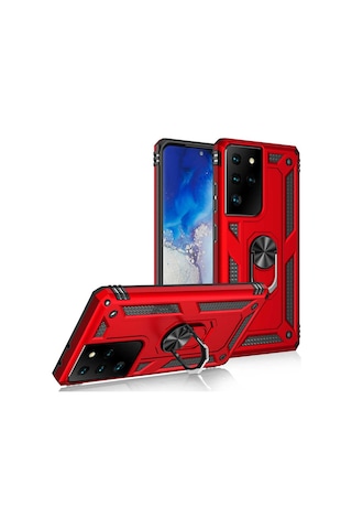 Galaxy S21 Ultra Kılıf Zore Vega Kapak Siyah