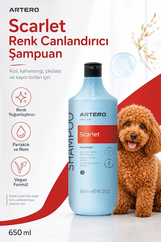 Artero Scarlet Poodle Irkına Özel Renk Arttırıcı Şampuan 650 Ml
