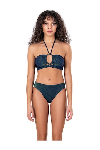 Endeep Kadın Boyundan Bağlamalı Simli Straplez Bikini Takımı