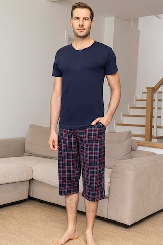 Aydoğan Erkek Civan Modal Bermuda Lacivert Pijama Takım 0031 Lacivert