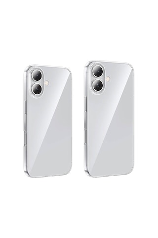Kilifone - Apple Uyumlu iPhone 16 - Kılıf Şeffaf Soft Slim Fitt Süper Silikon Kapak - Şeffaf