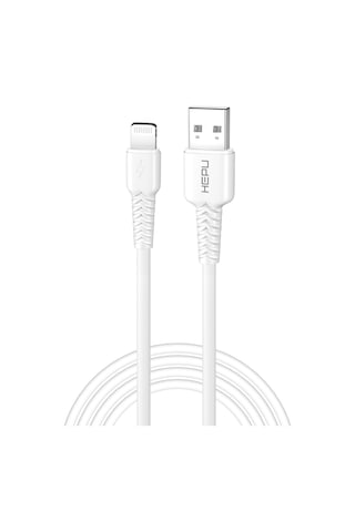 Hepu Hp-424 Mild Usb - Lightning QC3.0 3.1A Şarj Kablosu 30 CM - Beyaz